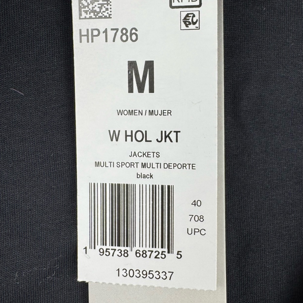 Adidas Men's Charcoal Performance Fleece Jacket - Picture 10 of 10
